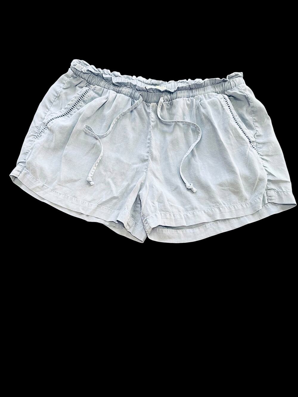 Anthropology Cloth & Stone shorts-Women Sz S-Blue-Drawstring-Pullon-1091